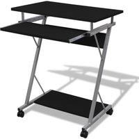 Compact Computer Desk with Pull-out Keyboard Tray Office Stand Desk vidaXL