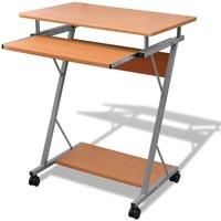 Compact Computer Desk with Pull-out Keyboard Tray Office Stand Desk vidaXL
