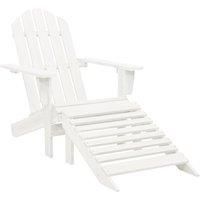 Garden Adirondack Chair with Ottoman Outdoor Lounge Solid Fir Wood vidaXL