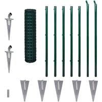 vidaXL Spike Euro Fence Set 10x1.2m Garden Farm Fencing Panel Post Barrier