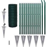 vidaXL Set Spike Euro Fence 25 x 1,0 m