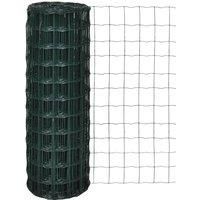 vidaXL Euro Fence Steel 10X1.2 M Green
