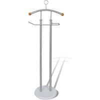 Valet Stand Coat Shirt Organizer Metal Frame Rack Hat vidaXL
