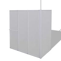 vidaXL Shower Bath Screen Wall Door 4 Panels Foldable L Shape 70 x 120 x 140 cm