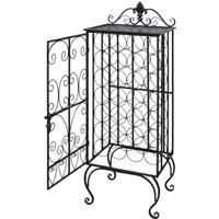 Metal Wine Storage Rack Stand Display Organizer 28 Bottles Iron vidaXL