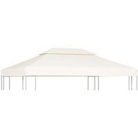 VidaXL Gazebo Cover Canopy Replacement 310 g / m Cream White 3 x 4 m