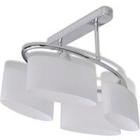Ceiling Lamp with Ellipsoid Glass Shades for 4 E14 Bulbs