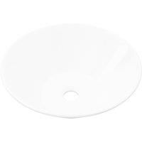 vidaXL Bathroom Porcelain Ceramic Sink Art Basin Bowl - White