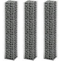 Vidaxl Gabion Set 3 Pcs Galvanised Wire 25 X 25 X 150 Cm