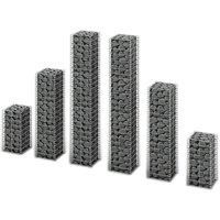 Gabion Set 6 pcs Gabion Wall Galvanized Wire Different Sizes