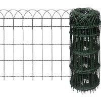 VidaXL Garden Border Fence Powder-coated Iron 25x0.65 m