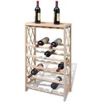 vidaXL Wine Rack - Durable Solid Fir Wood Construction, Brown, 25-Bottle Holding Capacity, Freestanding, Easy Assembly, Scandinavian Style for Kitchen/Dining Room/Living Room