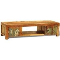 vidaXL Reclaimed Wood TV Cabinet - Vintage Antique-style with 2 Doors, Spacious Drawers and Shelves, Handmade Craftsmanship.
