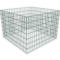 vidaXL Square Mesh Garden Composter 100x100x70cm Garden Waste Container Bin