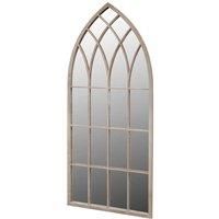 vidaXL Gothic Arch Garden Mirror 50x115cm Light Garden Home Window Illusion for Both Indoor and Outdoor Use
