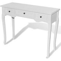 Vidaxl Dressing Console Table With Three Drawers White