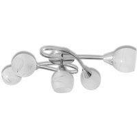 Ceiling Lamp with Ceramic Shades for 5 E14 Bulbs White Multi Shapes vidaXL