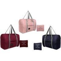 Foldable Travel Bag With Trolley Case - 3 Colours - Navy