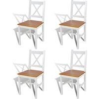 2/4/6x Dining Chairs Wood Kitchen Furniture Seat Set Multi Colours vidaXL
