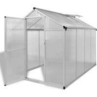 vidaXL Reinforced Aluminium Greenhouse w/ Base Frame 4.6 m2