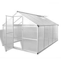 vidaXL Reinforced Aluminium Greenhouse w/ Base Frame 7.55m2