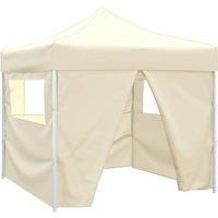 vidaXL Foldable Tent 3x3 m with 4 Walls Cream, Cream