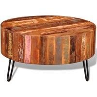 Reclaimed Solid Wood Small Round Living Coffee/Lamp/Side Tables Stands Desks vid