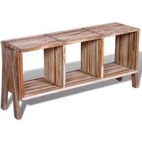 Vidaxl Tv Cabinet With 3 Shelves Stackable Reclaimed Teak