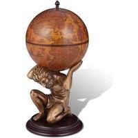 Globe Bar Wine Stand Atlas Design 42x42x85cm Beverage Drink Bottle Rack vidaXL