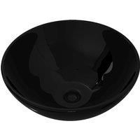 Ceramic Bathroom Sink Basin Round Above Counter Washroom Fixture Basin vidaXL