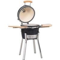 vidaXL Kamado Barbecue BBQ Grill Smoker Quick Fire Lighter Ceramic 81cm Stainless Steel