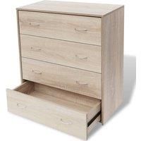 Sideboard with 4 Drawers Storage Organiser Cupboard Console Cabinet vidaXL