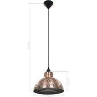 vidaXL Ceiling Lamps 2 pcs Semi-spherical Copper Colour