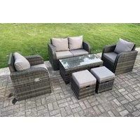 Six-Seater Rattan Set W/ Reclining Chair!