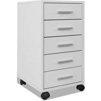 Office Unit Document Storage Organiser with Castors 5 Drawers Multi Colours vida