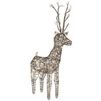 Lumineo 60cm Brown Wicker Light Up LED Reindeer Decoration 48 Warm White LED/'s