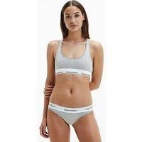 Calvin Klein Damen Slip MODERN COTTON - BIKINI, Gr. 36 (Herstellergröße: S), Grau (GREY HEATHER 020)