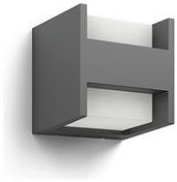 Ex Display Unboxed Philips 16459/93/16 LED Wall Light Aluminium IP44 -Anthracite