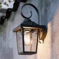 Philips myGarden Buzzard Vintage Wall Lantern, Black