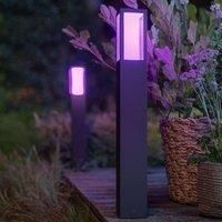 Philips Hue White and Colour Ambiance LED Pedestal Light Path Lights Black