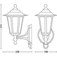Philips Peking outdoor wall light black, sensor