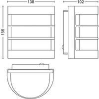 Philips Lighting Outdoor Wall Light, Stainless Steel, Charcoal