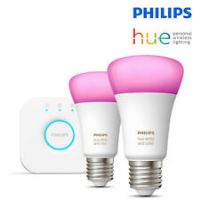 PHILIPS HUE Hue White & Colour Ambience Smart Lighting Starter Kit with Bridge  E27