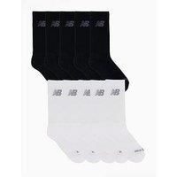 New Balance Unisex Performance Poly Cushion Crew 10 Pack - White/Black