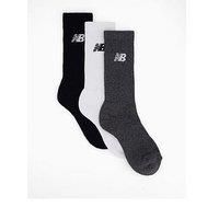 New Balance - Assorted Sport Socks, Cushioned Cotton, Unisex, 3 Pack (Large)