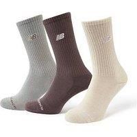 New Balance Unisex Embroidery Logo 3 Pack Midcalf Socks - Neutral