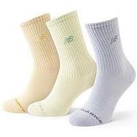 New Balance Unisex Embroidery Logo 3 Pack Midcalf Socks - Multi