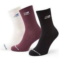 New Balance Unisex Embroidery Logo 3 Pack Midcalf Socks - Multi