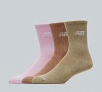 New Balance 3 Pack Mid Calf Sock - Multi - Size 7-8.5