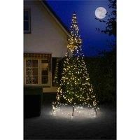 Outdoor Christmas Tree with 640 Twinkling LED Lights 4M - Pole & Transformer